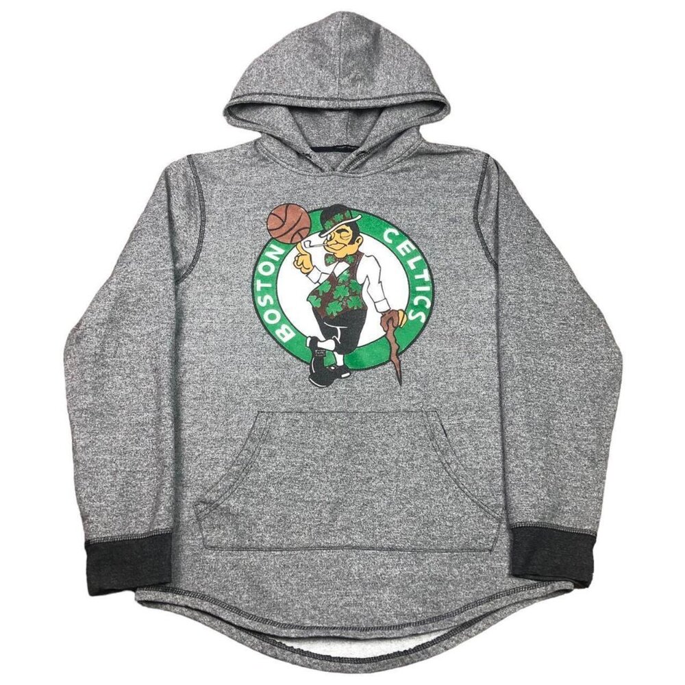 NBA Boston Celtics Logo‎ Gray Hooded Sweatshirt Adult Size Medium
